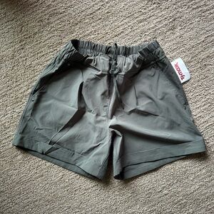 Dark green dressy athletic shorts